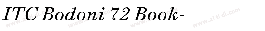 ITC Bodoni 72 Book字体转换 ITC Bodoni 72 Book字体转换